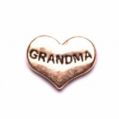 Grandma Heart - Gold Tone